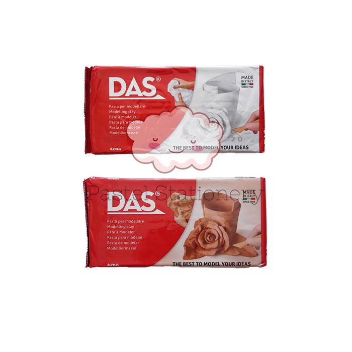 Das Modeling Air Drying Clay 500gr White Clay Terracotta Chocolate 500 gr