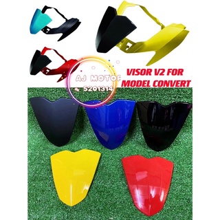 Y15zr V2 VISOR ชุดฝาครอบไฟหน้ารถมอเตอร์ไซค์ ขนาดเล็ก สําหรับ MODEL CONVERT V1 V2 YAMAHA