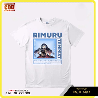 (RiseUp Story) เสื้อยืด ผ้าฝ้าย พิมพ์ลายอนิเมะ RIMURU TEMPEST TENSURA สําหรับผู้ชาย และผู้หญิงS-5XL