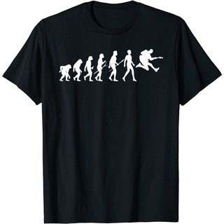 เสื้อยืด พิมพ์ลาย Evolution Guitar Player Guitarist Rock Musician สําหรับผู้ชาย