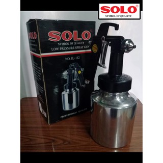 กาพ่นสี(ล่าง) แรงดันต่ำ ยี่ห้อ โซโล SOLO (รุ่น SL-112) Low Pressure Spray Gun (สีเงิน) สินค้าแท้ 100% by JHW