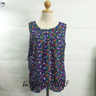 เสื้อคอกระเช้า เสื้อคอกระเช้าลายดอก คนแก่ คอพวงเล็ก/ใหญ่/จัมโบ้/จัมโบ้พิเศษ เสื้อกระเช้า (WO5)