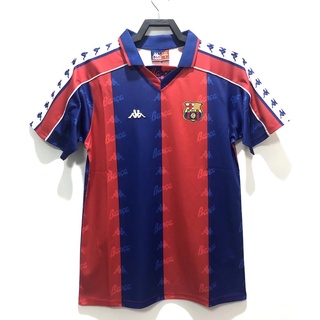 เสื้อกีฬาแขนสั้น ลายทีมชาติฟุตบอล Barcelona 92 95 ชุดเหย้า Aaa คุณภาพสูง สไตล์เรโทร สําหรับผู้ชาย