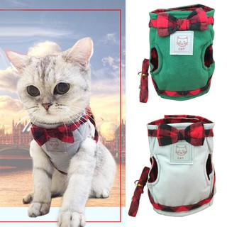 Pet Cat Harness Jacket Walking Training Hand Grip Straps Leash Traction Belt