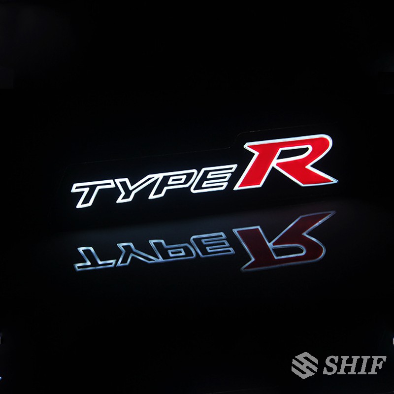 1X TYPE-R โลโก้ไฟ LED ด้านหน้าย่างป้ายสัญลักษณ์สําหรับฮอนด้า