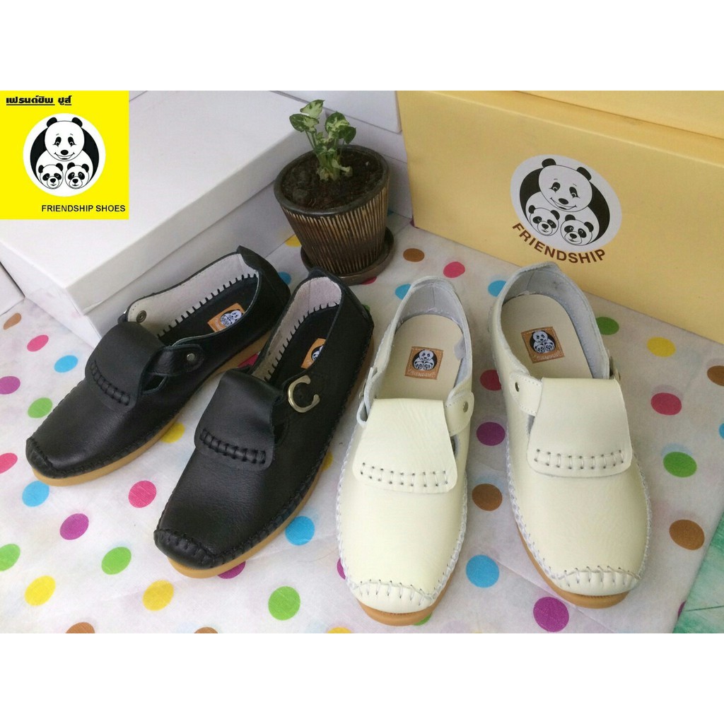 รองเท้าหนังแท้ Friendship shoes รุ่น 4558--015 รองเท้าสไตล์วินเทจพื้นเตี้ย