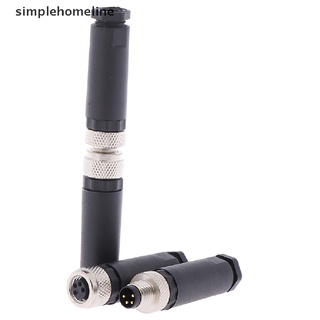 [simplehomeline] ปลั๊กเชื่อมต่อเซนเซอร์ M8 3/4 Pin ตัวผู้ ตัวเมีย 1 ชิ้น