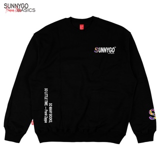 คอลูกเรือเสื้อยืดคอกลมใหม่ || Sunnygo ของแท้ CREWNECK เสื้อแจ็กเก็ตกันหนาว มีฮู้ดผ้าฝ้ายแท้