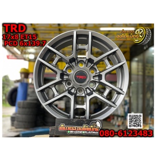 ล้อแม็กใหม่ขอบ17 TRD กว้าง8 ออฟ15 6รู139.7  สีบรอนซ์ซิลเวอร์ จัดส่งฟรี