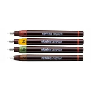 ปากกาเขียนแบบ Rotring Isograph 0.2, 0.3, 0.5 แบบเติม หรือใช้หมึกหลอดสั้น (ราคาต่อ 1 ด้าม)**ไม่มีหมึกแถม***