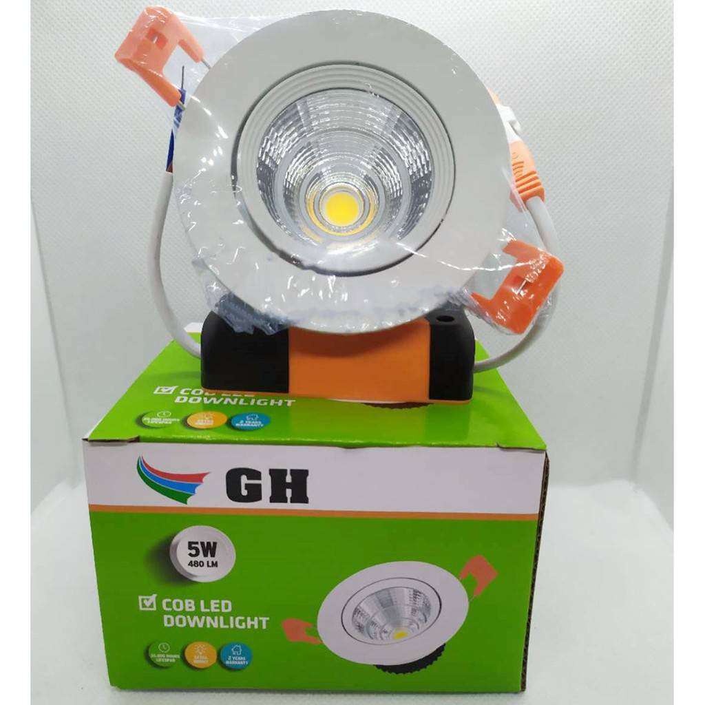 โคมดาวน์ไลท์แอลอีดี ดาวไลท์ฮาโลจนLED ปรับองศาได้ Downlight COB กลม ขนาด 5W เดย์ไลท์หรือส้ม ทรงกลม - รูปที่ 6