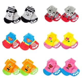 Happy PETs ถุงเท้าสุนัข ไซส์ S-XL [เลือกลายได้]🐾 ใส่ได้ทั้งหมา แมว มีกันลื่น