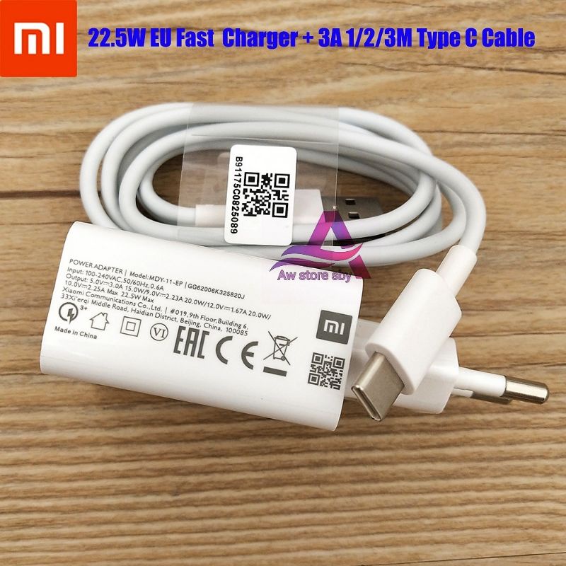 XIAOMI TYPE C 22W Quick Charge 3A Redmi 8/Redmi 9/9T/10T/POCO M3/Note 7/Note 8/Note 9/MDY-11-EP [22 