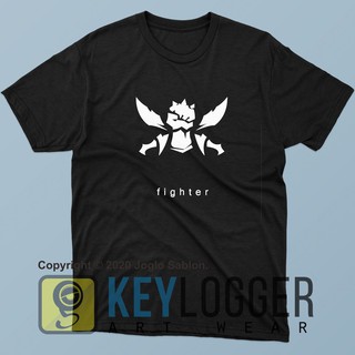 เสื้อยืด พิมพ์ลายเกมเมอร์ League of Legends Fighter icon คุณภาพดี