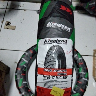 Kingland ยางล้อรถมอเตอร์ไซค์ 70/90-17 TUBELESS TUBETYPE KING JAGUAR TIRE TUBE TUBE TUBE TYPE Front Rear ORIGINAL HONDA Duck SUPRA Motorcycle GRAND VEGA JUPITER TUBLES TIGER SMASH SHOGUN ORIGINAL Standard FT235 70 90 RING 17 RING17 709017