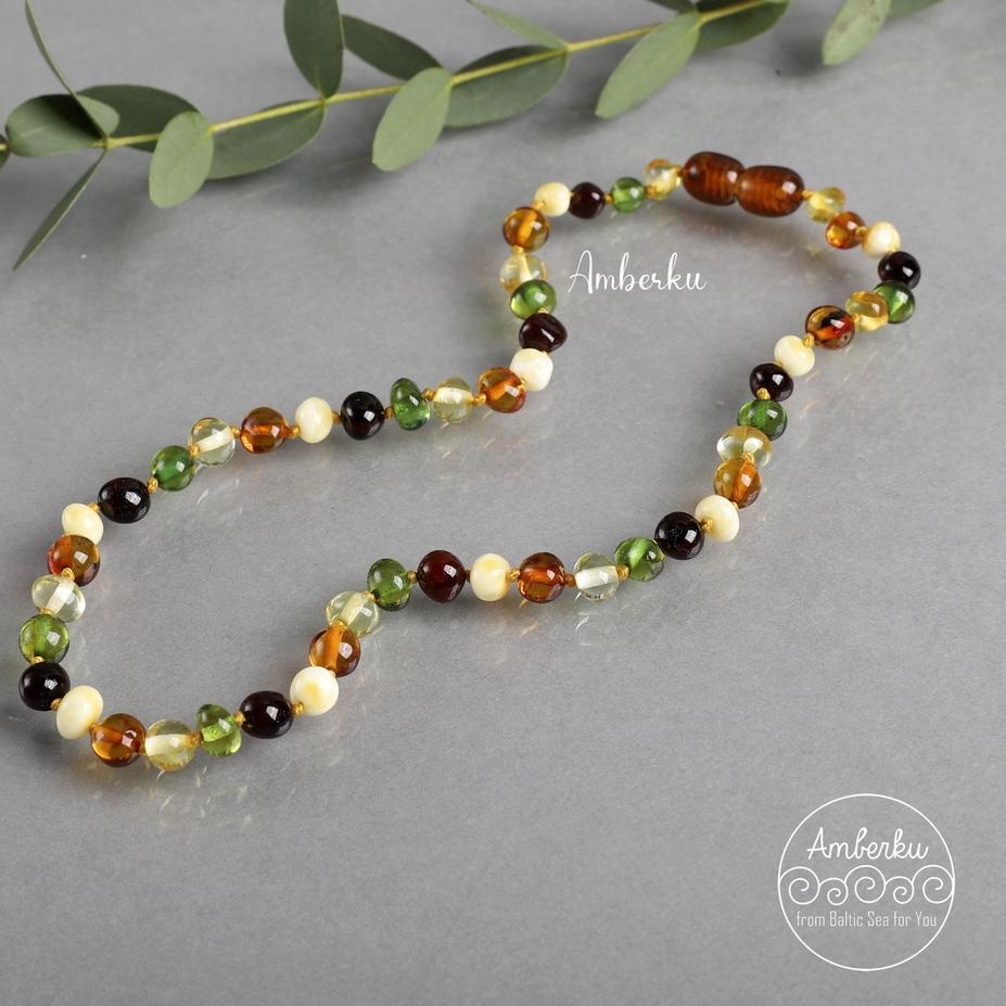 น่าสนใจ.. AMBERKU สร้อยข้อมือสร้อยคอเด็กวัยหัดเดินเด็ก Amber K11H