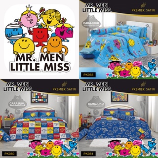 [3 ลาย] PREMIER SATIN ชุดผ้าปูที่นอน มิสเตอร์เมน ลิตเติ้ลมิส Mr.Men Little Miss #Total ซาติน ชุดเครื่องนอน ผ้าปู ผ้านวม