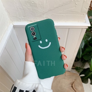 เคสมือถือซอฟท์เคส VIVO Y76 5G ใหม่แฟชั่นน่ารัก Matte หน้ายิ้มซิลิโคน อัลตร้าสลิม ออล อินคลูซีฟ เลนส์ป้องกัน เคสโทรศัพท์ VivoY76