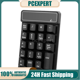 PCER◆2.4Ghz Wireless Numeric Keypad Mechanical Feel Number Pad Keyboard 19 Keys w/ USB Receiver Water-proof for Laptop D