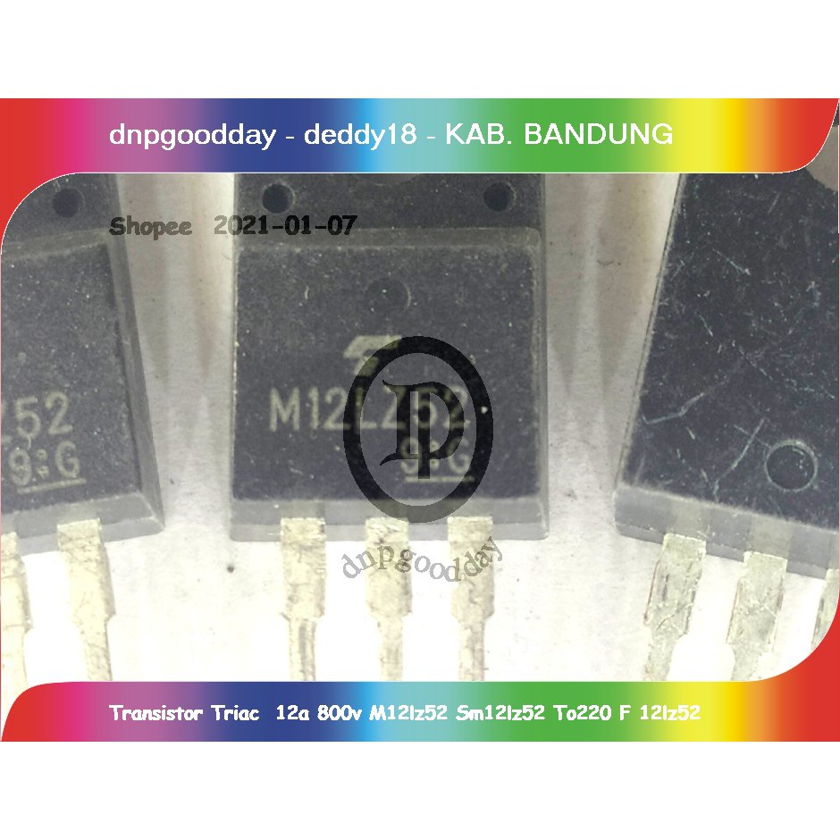 ทรานซิสเตอร์ Triac 12a 800v M12lz52 Sm12lz52 To220 F 12lz52