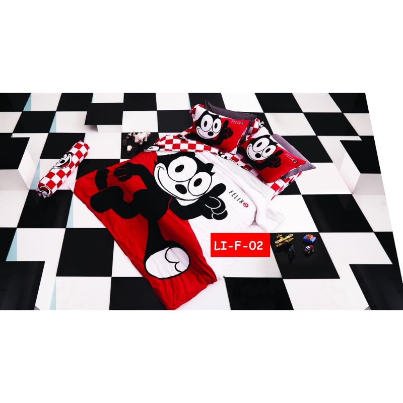 Lotus รุ่นImpression Pop-Art ชุดผ้าปูที่นอน 3.5ฟุต ลายการ์ตูน Felix The Cat LI-F-02