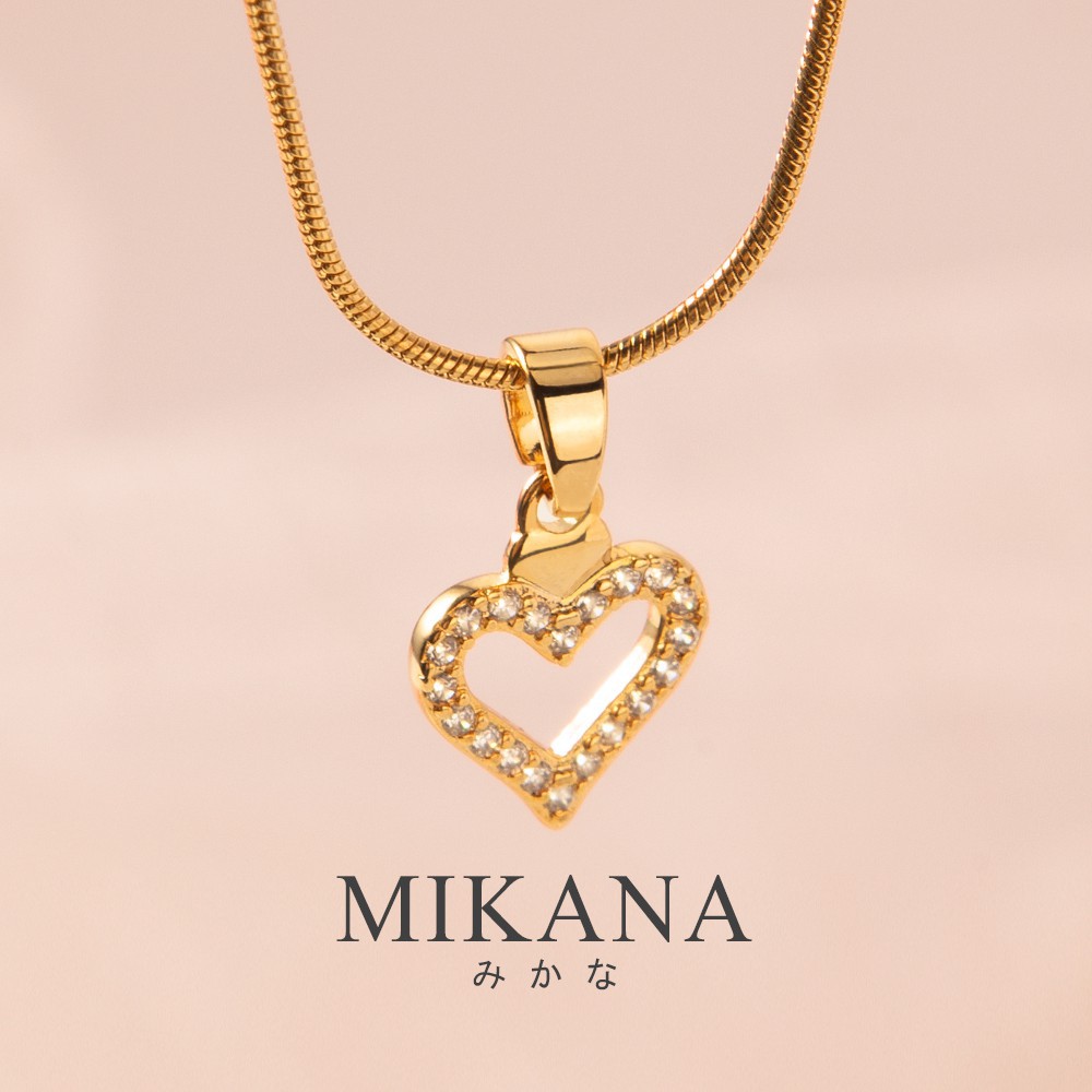 mikana จี้ทองแฟชั่นผู้หญิงเกาหลีสร้อยคอทองคำ 18K ดีไซน์ย้อนยุค 238n