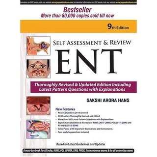 Self-Assessment and Review of ENT, 9ed  - ISBN : 9789352704309