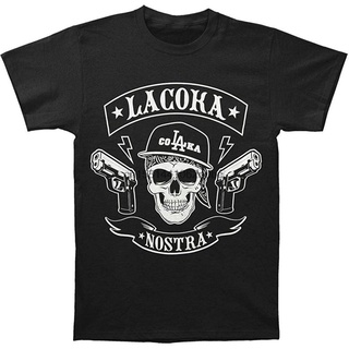 เสื้อยืดพิมพ์ลายแฟชั่น เสื้อยืด พิมพ์ลาย POPO Cool La Coka Nostra MC สีดํา สําหรับผู้ชาย