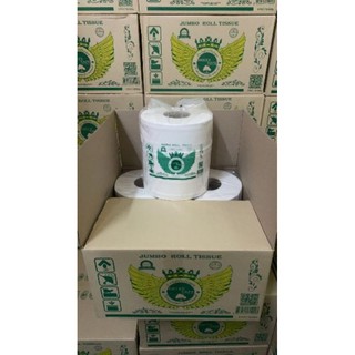 **ยกลัง** 12 ม้วน กระดาษชำระม้วนใหญ่ (Jumbo Roll Tissue) P Plus รุ่น Green Save