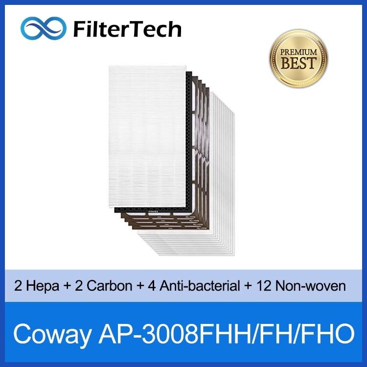 FilterTech - ไส้กรองเครื่องฟอกอากาศทดแทน - Coway AP-3008FH/FH/FHO