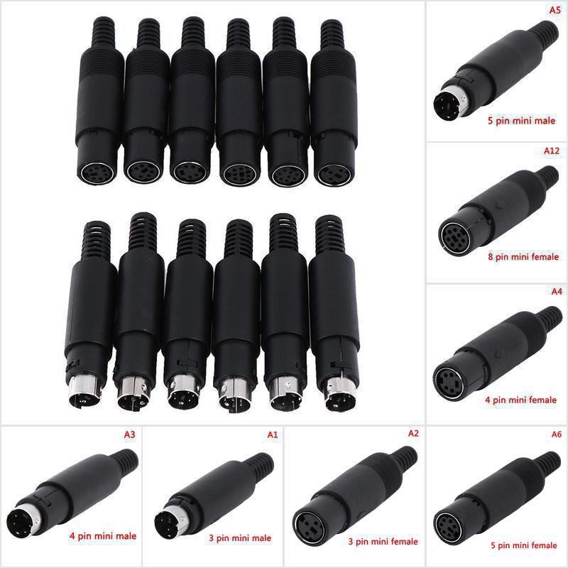 แจ๊คดิน แจ๊คเยอรมัน Jack Mini Din Plug Socket Connector  4 / 5 / 6 / 7 / 8 Pin  Male Female