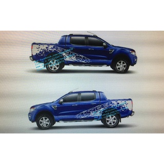 สติ๊กเกอร์งานตัดคอม ติดข้างรถ คำว่า RANGER ตัวโปร่ง สำหรับรถ Ford Ranger sticker ติดรถ แต่งรถ ฟอร์ด เรนเจอร์ ลายสาดโคลน