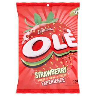 🔥HOT🔥 โอเล่ ลูกอมรสสตรอเบอร์รี่ 100 เม็ด Ole 100 Strawberry flavored candy