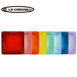 ฝรั่งเศส LE CREUSET สโตนแวร์จานสี่เหลี่ยมขนาด 16 ซม. จานข้าวซูชิร้อนและเย็นขนาดกลาง