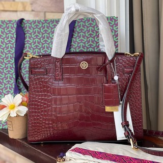 💕 TORY BURCH Walker Embossed Small Satchel