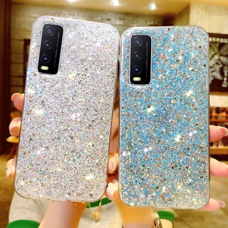 เคสโทรศัพท์ Vivo Y12s Y12A Y3S Y20 Y20s Y20sG 2021 เลื่อมประกายเพชร เคสกันกระแทก เคส วีโว่ Vivo Y12A Y12S เคสโทรศัพท์นุ่มเงา Phone Cover Case