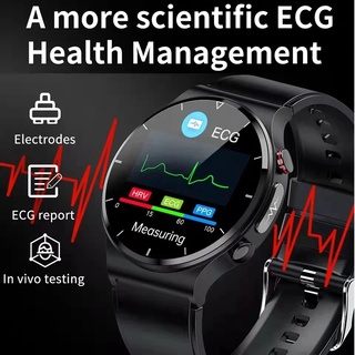 ใหม่ นาฬิกาข้อมือสมาร์ทวอทช์ หน้าจอสัมผัส 360*360 HD ECG+PPG วัดอัตราการเต้นของหัวใจ ความดันโลหิต สําหรับผู้ชาย 2022