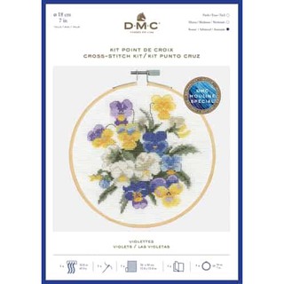 DMC ชุดปักครอสติส VIOLETS BK1937 พร้อมอุปกรณ์ครบ