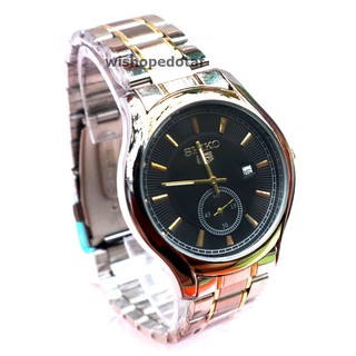 นาฬิกาพรีเมี่ยม วันที่ SS Combi สีดํา