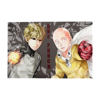 One PUNCH-MAN จิ๊กซอว์ไม้ปริศนา รูปการ์ตูนอนิเมะญี่ปุ่น ขนาดใหญ่ DIY ของเล่นสําหรับเด็ก 1000 ชิ้น