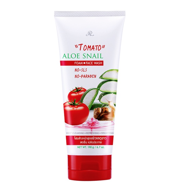 โฟมล้างหน้า AR Tomato snail foam ขจัดสิ่งสกปรก เครื่องสำอาง และความมันอย่างล้ำลึก # F-60H-408