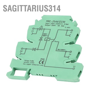 Sagittarius314 MRC-25A61Z230 PLC Electromagnetic Contact Interface Relay Module Input 230VAC/220VDC 1NO 1 NC