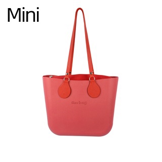 Ambag Obag O Bag mini Style กระเป๋าผ้าแคนวาส EVA ขนาดเล็ก กันน้ํา มีซิปด้านใน สีสันสดใส ด้ามจับหนัง PU สําหรับผู้หญิง DIY