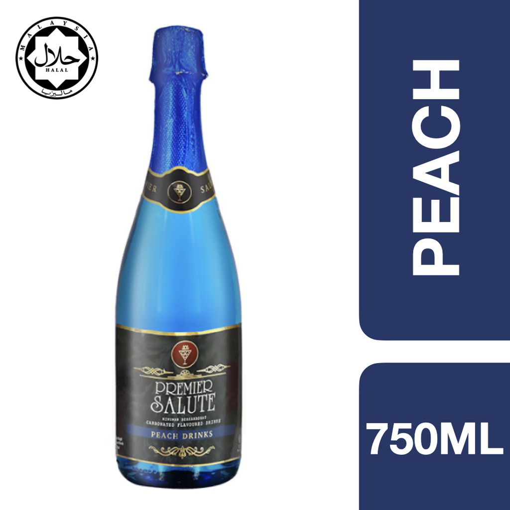 Premier Salute Peach Carbonated Drink 750ml ++ พรีเมียร์ซาลูทน้ำกลิ่นพีชอัดก๊าซ 750ml