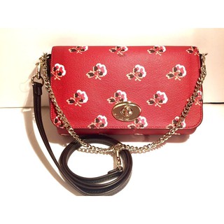 COACH 35909 MINI RUBY CROSSBODY IN BRAMBLE ROSE COATED CANVAS