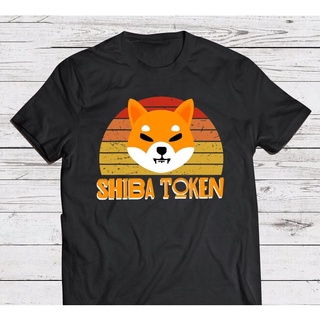 เสื้อยืด พิมพ์ลาย Shiba Inu Token Crypto Coin สไตล์วินเทจ