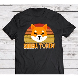 เสื้อยืด พิมพ์ลาย Shiba Inu Token Crypto Coin สไตล์วินเทจ