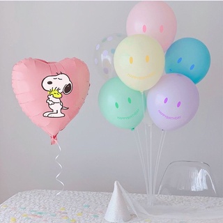 ลูกโป่งสีพาสเทล (5ใบ) คละสี ลูกโป่งวันเกิด พิมพ์ลาย HBD ขนาด 12 นิ้ว ร้านไทย พร้อมส่ง