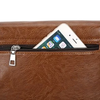 JEEP กระเป๋าสะพายไหล่ กระเป๋าเมสเซนเจอร์หนัง สำหรับผู้ชาย Messenger Bag PU Leather