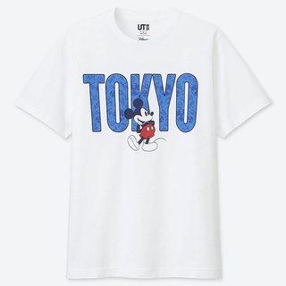 Ut Uniqlo เสื้อยืด ผ้าฝ้าย พิมพ์ลายมิกกี้เมาส์ สําหรับผู้ชายและผู้หญิง